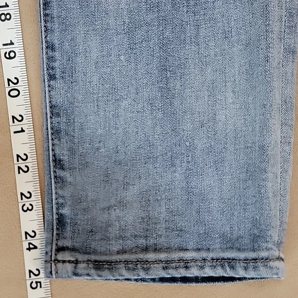 Kut from the Kloth Distressed BARDOT Crop Skinny Boyfriend Jeans Size 4 EUC - Picture 13 of 16